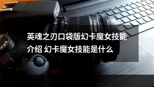 英魂之刃口袋版幻卡魔女技能介绍 幻卡魔女技能是什么