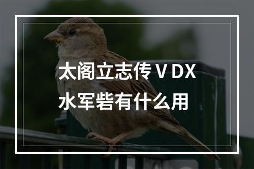 太阁立志传ⅤDX水军砦有什么用