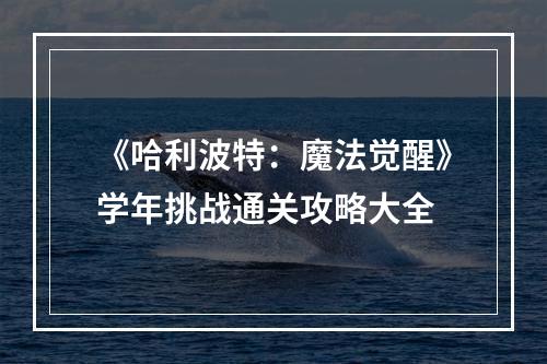 《哈利波特：魔法觉醒》学年挑战通关攻略大全