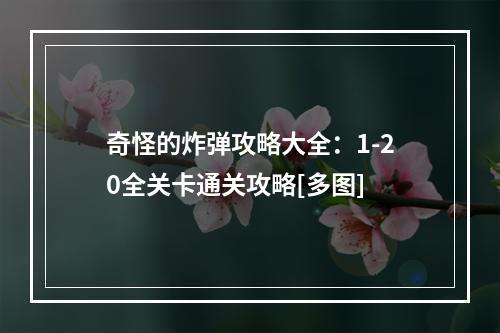 奇怪的炸弹攻略大全：1-20全关卡通关攻略[多图]