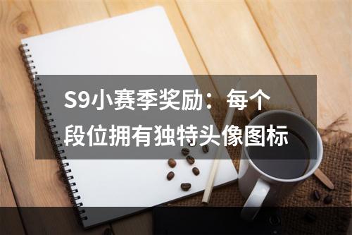 S9小赛季奖励：每个段位拥有独特头像图标