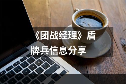 《团战经理》盾牌兵信息分享