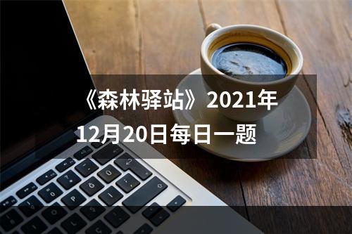 《森林驿站》2021年12月20日每日一题