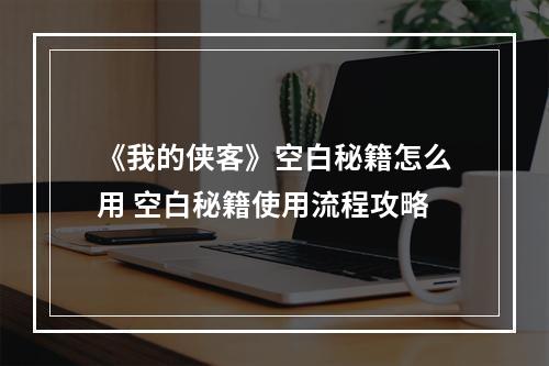 《我的侠客》空白秘籍怎么用 空白秘籍使用流程攻略