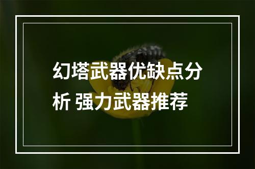 幻塔武器优缺点分析 强力武器推荐