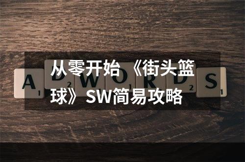 从零开始 《街头篮球》SW简易攻略