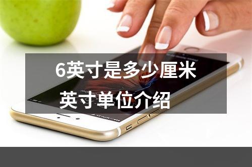 6英寸是多少厘米 英寸单位介绍