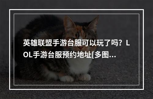 英雄联盟手游台服可以玩了吗？LOL手游台服预约地址[多图]