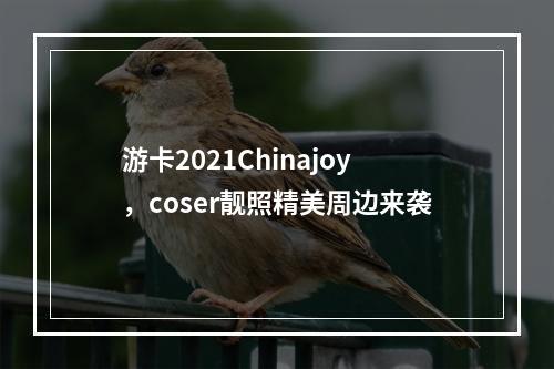 游卡2021Chinajoy，coser靓照精美周边来袭