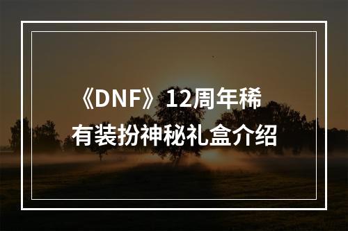 《DNF》12周年稀有装扮神秘礼盒介绍