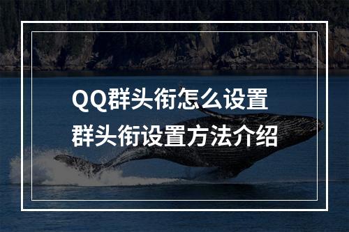 QQ群头衔怎么设置 群头衔设置方法介绍