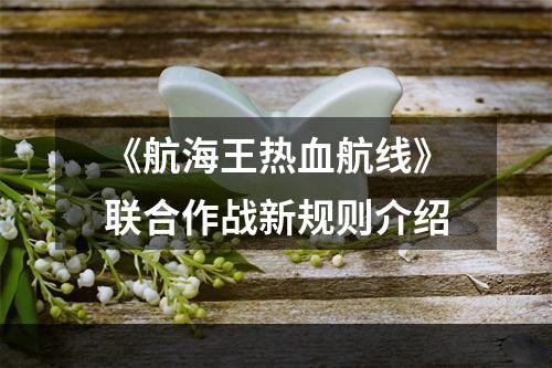 《航海王热血航线》联合作战新规则介绍