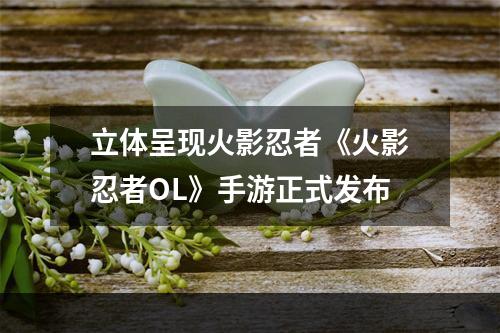 立体呈现火影忍者《火影忍者OL》手游正式发布