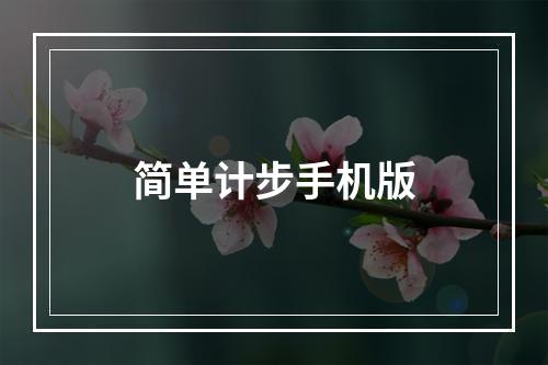 简单计步手机版