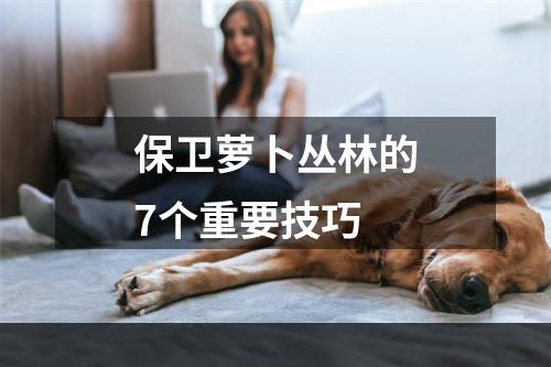 保卫萝卜丛林的7个重要技巧