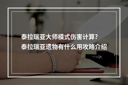 泰拉瑞亚大师模式伤害计算? 泰拉瑞亚遗物有什么用攻略介绍