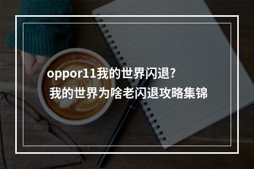 oppor11我的世界闪退? 我的世界为啥老闪退攻略集锦