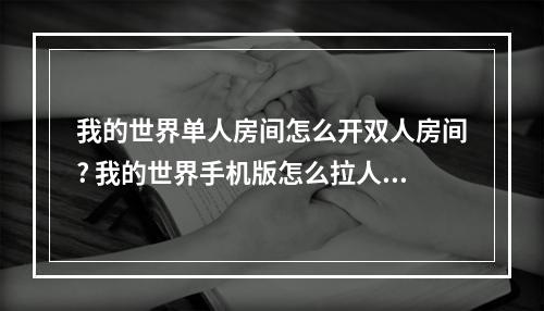 我的世界单人房间怎么开双人房间? 我的世界手机版怎么拉人进房间攻略列表