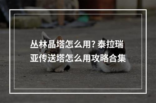 丛林晶塔怎么用? 泰拉瑞亚传送塔怎么用攻略合集