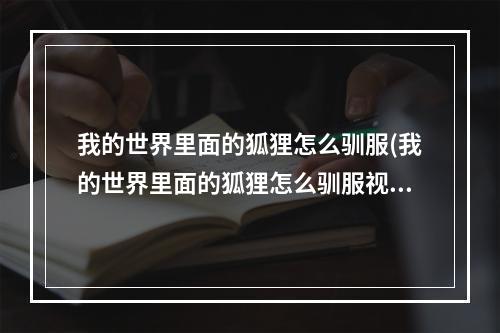 我的世界里面的狐狸怎么驯服(我的世界里面的狐狸怎么驯服视频)