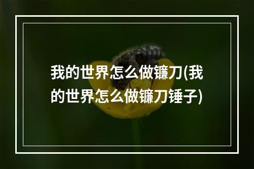 我的世界怎么做镰刀(我的世界怎么做镰刀锤子)