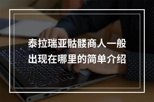 泰拉瑞亚骷髅商人一般出现在哪里的简单介绍