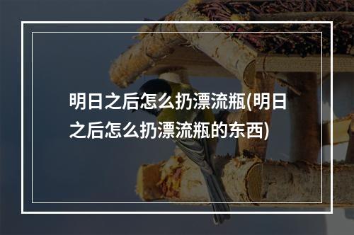 明日之后怎么扔漂流瓶(明日之后怎么扔漂流瓶的东西)