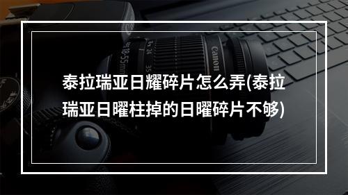 泰拉瑞亚日耀碎片怎么弄(泰拉瑞亚日曜柱掉的日曜碎片不够)