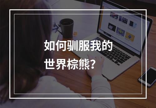 如何驯服我的世界棕熊？