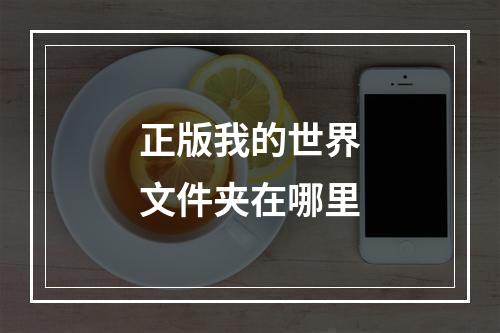 正版我的世界文件夹在哪里