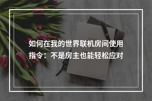 如何在我的世界联机房间使用指令：不是房主也能轻松应对