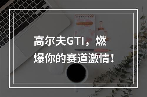 高尔夫GTI，燃爆你的赛道激情！