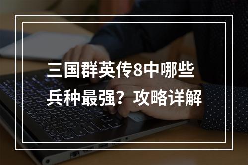 三国群英传8中哪些兵种最强？攻略详解