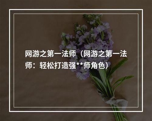 网游之第一法师（网游之第一法师：轻松打造强**师角色）