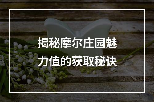 揭秘摩尔庄园魅力值的获取秘诀