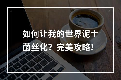 如何让我的世界泥土菌丝化？完美攻略！