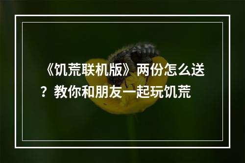 《饥荒联机版》两份怎么送？教你和朋友一起玩饥荒