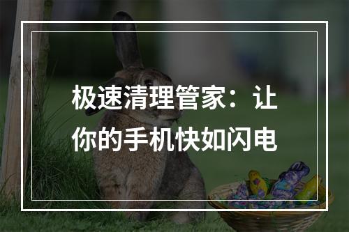 极速清理管家：让你的手机快如闪电