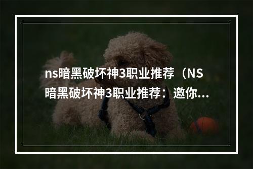 ns暗黑破坏神3职业推荐（NS暗黑破坏神3职业推荐：邀你一起探索这个精彩的冒险世界）