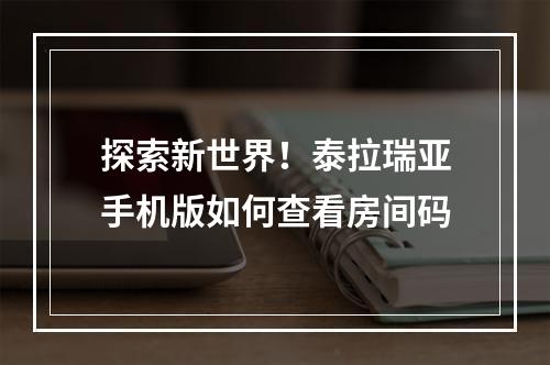 探索新世界！泰拉瑞亚手机版如何查看房间码