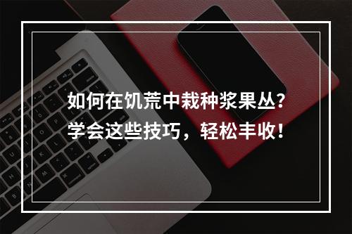 如何在饥荒中栽种浆果丛？学会这些技巧，轻松丰收！