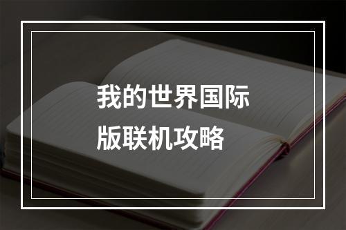 我的世界国际版联机攻略