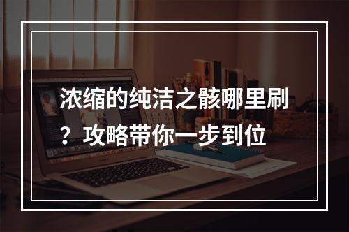 浓缩的纯洁之骸哪里刷？攻略带你一步到位