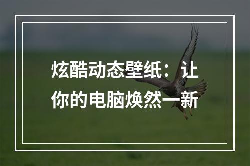 炫酷动态壁纸：让你的电脑焕然一新