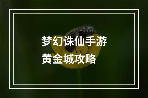 梦幻诛仙手游黄金城攻略