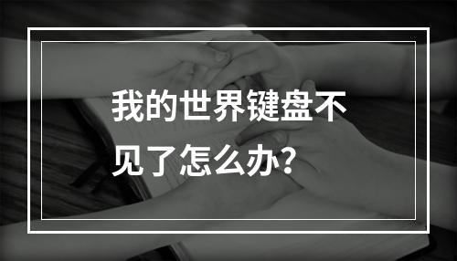 我的世界键盘不见了怎么办？