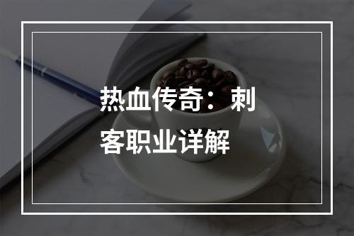 热血传奇：刺客职业详解