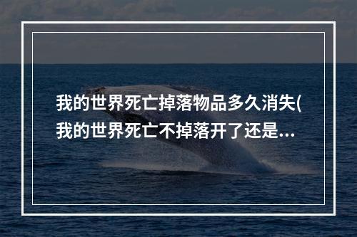 我的世界死亡掉落物品多久消失(我的世界死亡不掉落开了还是掉落物品)