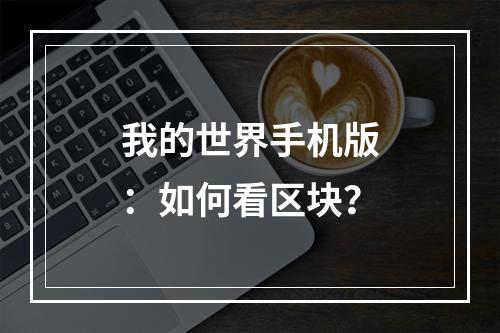 我的世界手机版：如何看区块？