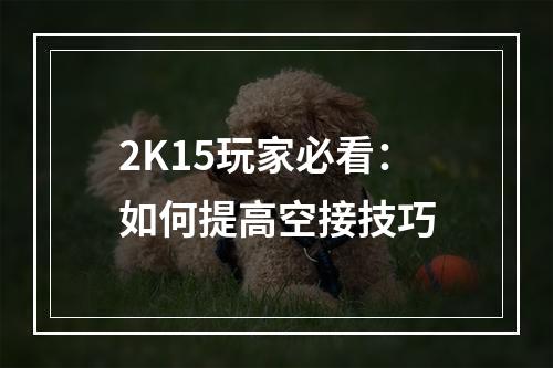 2K15玩家必看：如何提高空接技巧